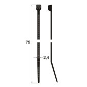Cable ties 75 x 2.4 mm (100 pcs)
