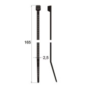 Cable ties 162 x 2.5 mm (100 pcs)
