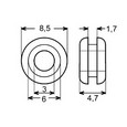 Rubber grommet 3 mm