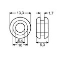 Rubber grommet 6.4 mm