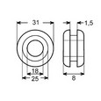 PVC grommet 18 mm