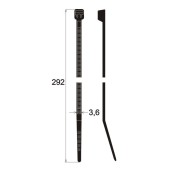 Cable ties 292 x 3.6 mm (100 pcs)