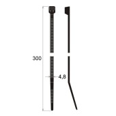 Cable ties 300 x 4.8 mm (100 pcs)