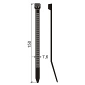 Cable ties 150 x 7.6 mm (100 pcs.)