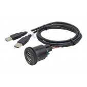2x USB socket with cable
