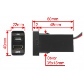 Toyota HDMI / USB connector