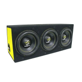 Triple subwoofer in the Ground Zero GZIB 3.250SPL box