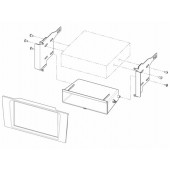 Car radio reduction frame for Audi A4
