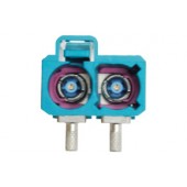 Antenna connector double FAKRA female 90° 295641