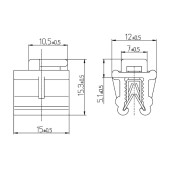 Drawstring clip for edge 437431