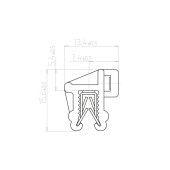 Drawstring clip for edge 437432