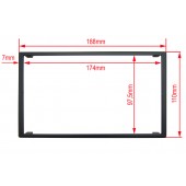 Delimiting frame of the 2DIN car radio