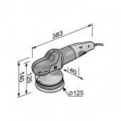 Eccentric polisher in the XCE 10-8 125 P-Set set
