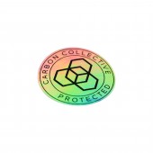 Sticker Carbon Collective Oil Slick Protected Seal 40 mm
