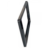Adapter for mounting a 9" car radio into a 10" frame, glossy black