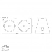 Basser C1230X2 Black closed double enclosure