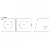 Bass reflex double speaker Basser B1035SX2