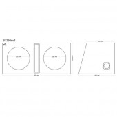 Bass reflex double speaker Basser B1250SX2