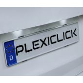 Black license plate holder Plexiclick V1 Black (110 mm)