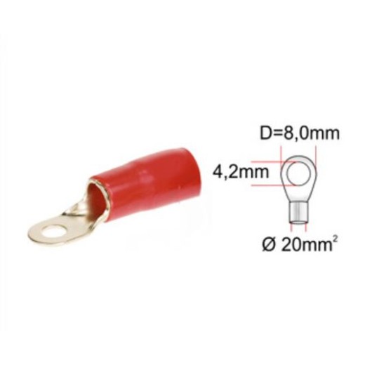 Cable eye ACV 30.4700-32 (1 pc) red