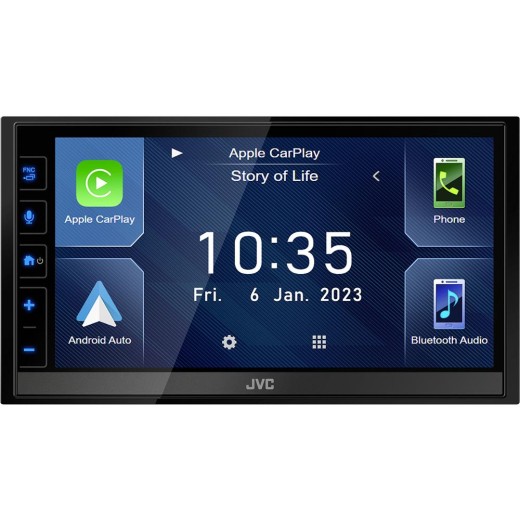2DIN car radio without CD drive JVC KW-M785DBW