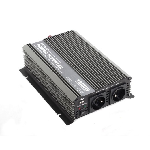 Voltage converter from 24V to 230V + USB, 1600W - CAR1600-24V