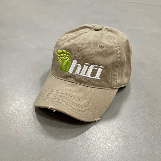 Damaged cap with large Ahifi logo (khaki)
