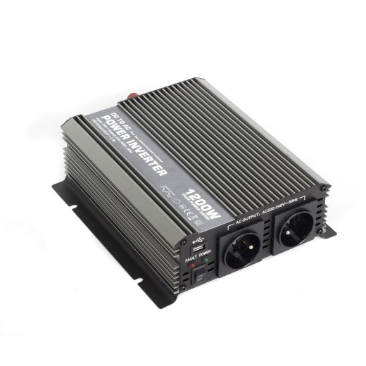 Voltage converter from 12V to 230V + USB, 1200W - CAR1200