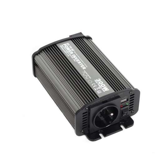 Voltage converter from 12V to 230V, USB, 300W - CAR300