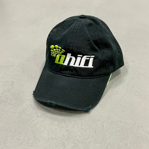 Damaged cap with large Ahifi logo (black)