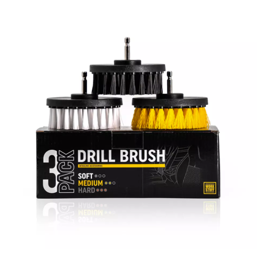 Round brushes for cordless drill Work Stuff Drill Brush 3-Pack