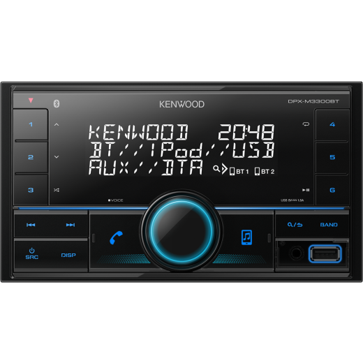 2DIN car radio without mechanics Kenwood DPX-M3300BT