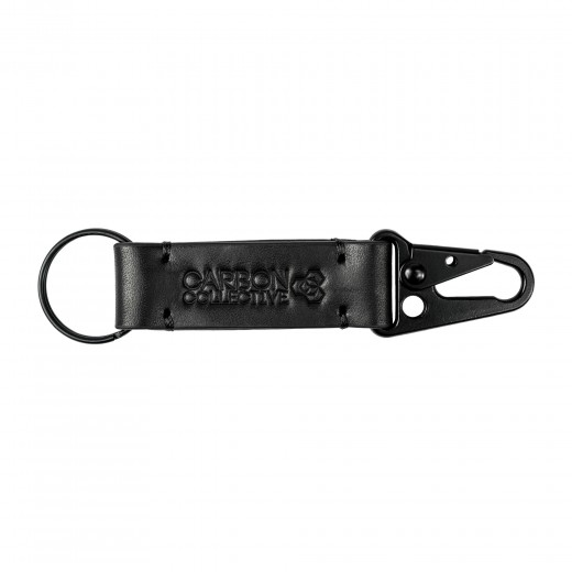 Leather pendant Carbon Collective Snap Hook Leather Key Chain - Black
