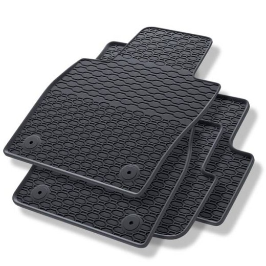 Geyer & Hosaja rubber car mats for Audi A1 (2018 ->) / Seat Arona (2017 ->), Seat Ibiza (2017 ->) / Volkswagen Polo (2017 ->), Volkswagen Taigo (2021 ->), Volkswagen T-Cross (2018 ->) / Škoda Fabia 4 (2021 ->)