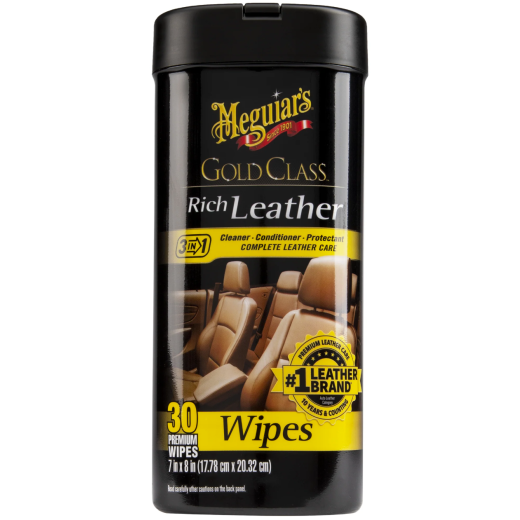 Meguiar's Gold Class Rich Leather Wipes (25 pc)