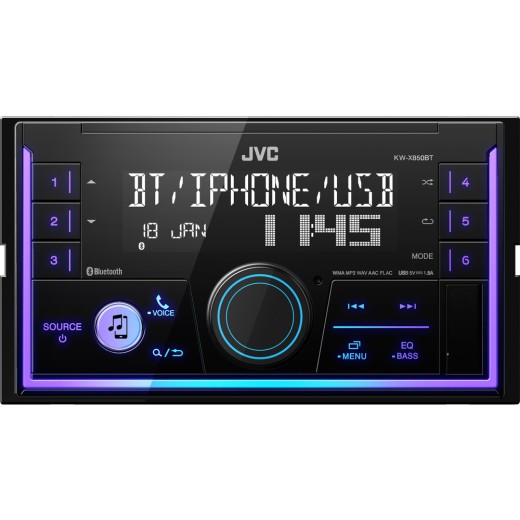 2DIN car radio JVC KW-X850BT