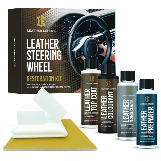Leather Expert steering wheel renovation set - Steering Wheel Black