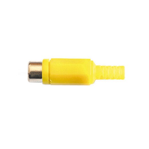 cinch female plastic yellow