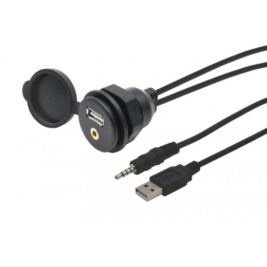 USB / JACK 4-pin socket with cable