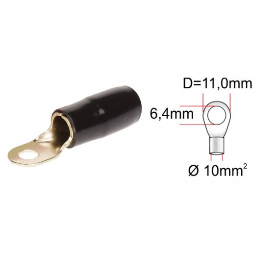 Cable eye ACV 30.4700-06 (1 pc) black