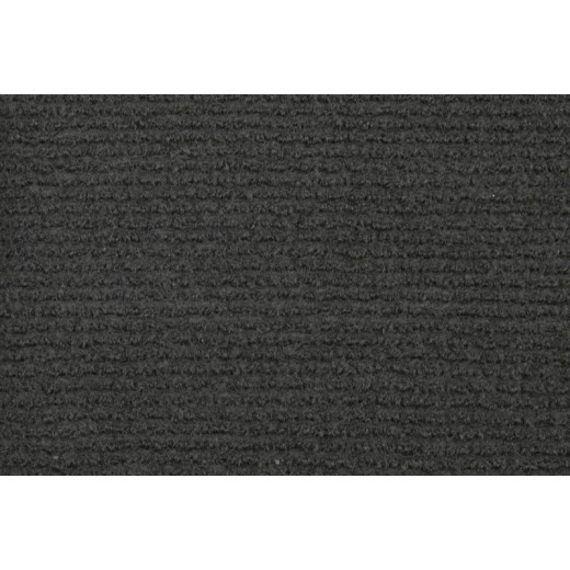 Mecatron 374042 ribbed black upholstery fabric