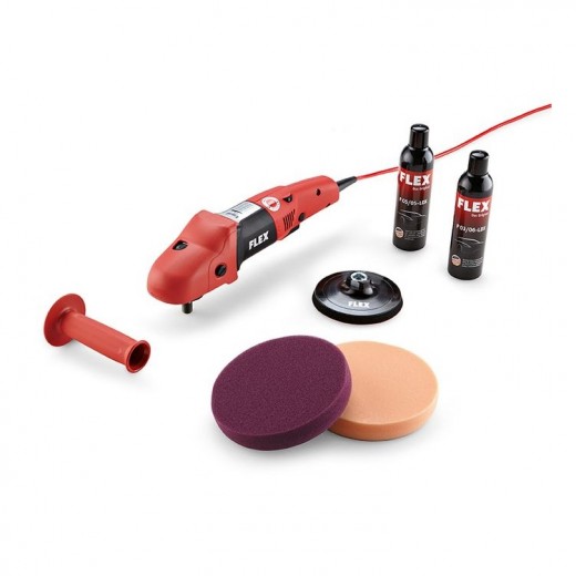 Ergonomic polisher with regulation in the FLEX PE 14-3 125 P-Set set