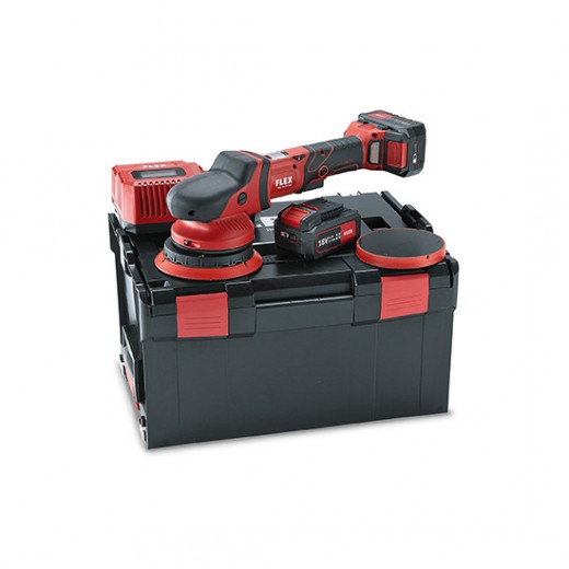 Accu-eccentric polisher in a set FLEX XFE 15 150 18.0-EC/5.0 Set