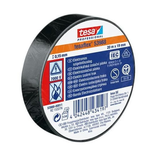 Insulating tape Tesa 53988 PVC 15/10 black