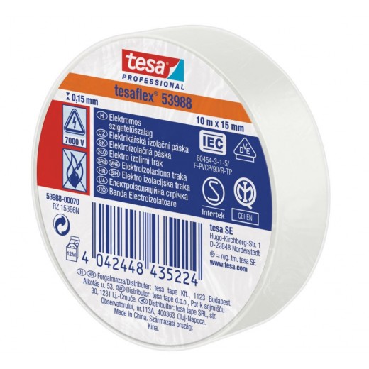 Insulating tape Tesa 53988 PVC 15/10 white