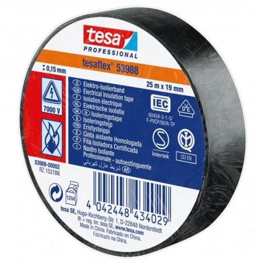 Insulating tape Tesa 53988 PVC 19/33 black