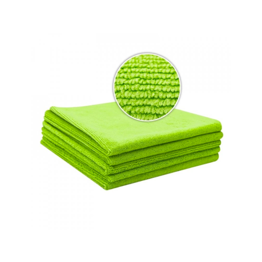 Liquid Elements Microfiber Cloths All-Purpose Green Microfiber Cloth Value Set of 5 - 310 GSM 40 x 40 cm
