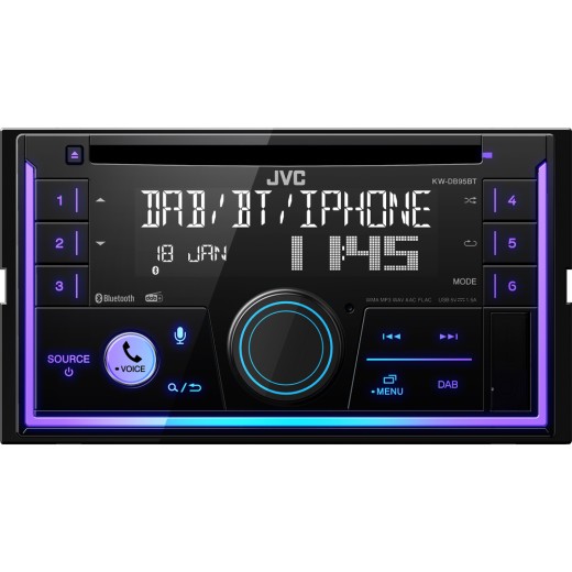 2DIN car radio JVC KW-DB95BT