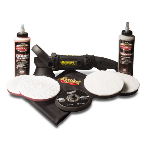 Meguiar's DA Microfiber Correction System 5" Complete Paint Restoration and Machine Polisher Kit - DA Polisher Kit