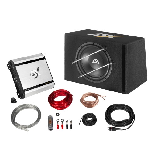 ESX HXP200 subwoofer and amplifier set